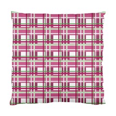 Pink plaid pattern Standard Cushion Case (Two Sides) from ArtsNow.com Front