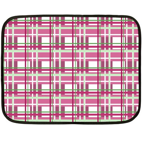 Pink plaid pattern Fleece Blanket (Mini) from ArtsNow.com 35 x27  Blanket