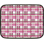 Pink plaid pattern Fleece Blanket (Mini)