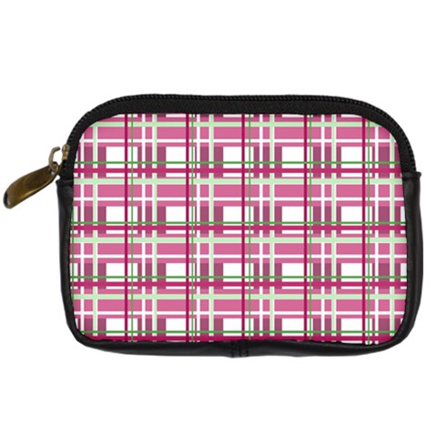 Pink plaid pattern Digital Camera Cases from ArtsNow.com Front