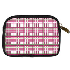 Pink plaid pattern Digital Camera Cases from ArtsNow.com Back