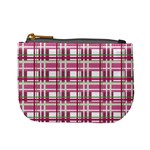 Pink plaid pattern Mini Coin Purses