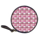 Pink plaid pattern Classic 20-CD Wallets