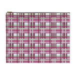 Pink plaid pattern Cosmetic Bag (XL)