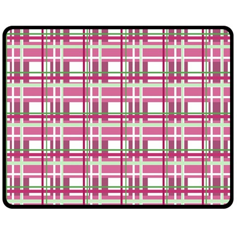 Pink plaid pattern Fleece Blanket (Medium)  from ArtsNow.com 60 x50  Blanket Front