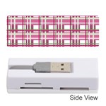 Pink plaid pattern Memory Card Reader (Stick) 