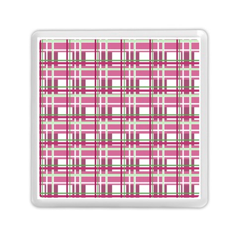 Pink plaid pattern Memory Card Reader (Square)  from ArtsNow.com Front