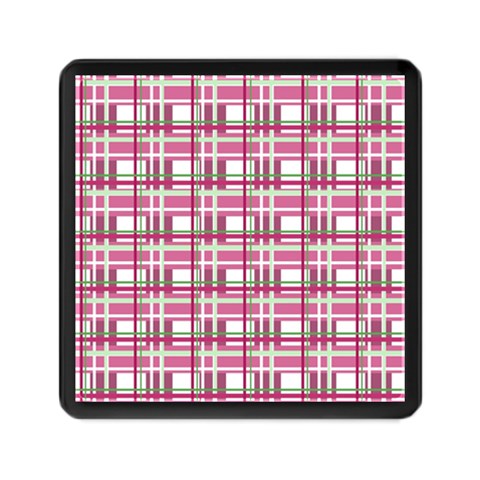 Pink plaid pattern Memory Card Reader (Square)  from ArtsNow.com Front
