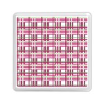 Pink plaid pattern Memory Card Reader (Square) 