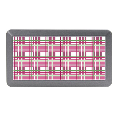 Pink plaid pattern Memory Card Reader (Mini) from ArtsNow.com Front