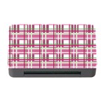 Pink plaid pattern Memory Card Reader with CF