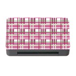 Pink plaid pattern Memory Card Reader with CF