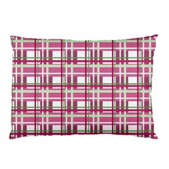 Pink plaid pattern Pillow Case (Two Sides) from ArtsNow.com Front