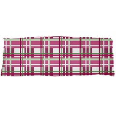 Pink plaid pattern Body Pillow Case Dakimakura (Two Sides) from ArtsNow.com Back