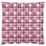 Pink plaid pattern Large Cushion Case (One Side)