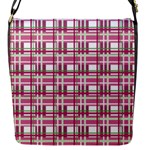 Pink plaid pattern Flap Messenger Bag (S)