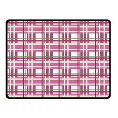 Pink plaid pattern Double Sided Fleece Blanket (Small)  from ArtsNow.com 45 x34  Blanket Front