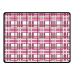 Pink plaid pattern Double Sided Fleece Blanket (Small) 