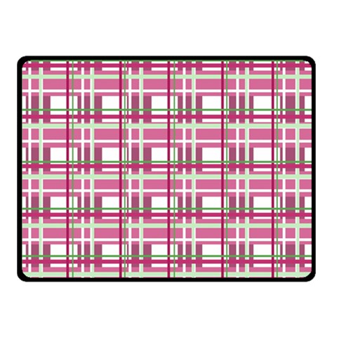 Pink plaid pattern Double Sided Fleece Blanket (Small)  from ArtsNow.com 45 x34  Blanket Back