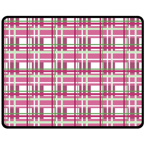 Pink plaid pattern Double Sided Fleece Blanket (Medium)  from ArtsNow.com 58.8 x47.4  Blanket Front