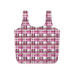 Pink plaid pattern Full Print Recycle Bags (S) 