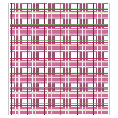 Pink plaid pattern Drawstring Pouches (Large)  from ArtsNow.com Front