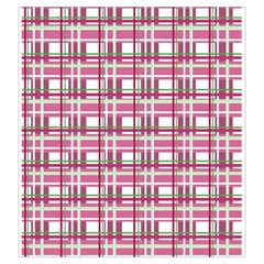 Pink plaid pattern Drawstring Pouches (Large)  from ArtsNow.com Back