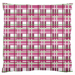 Pink plaid pattern Large Flano Cushion Case (Two Sides) from ArtsNow.com Front