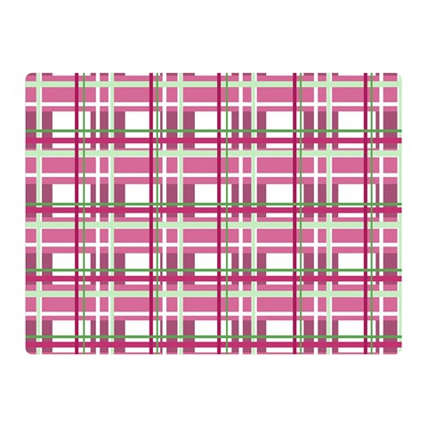 Pink plaid pattern Double Sided Flano Blanket (Mini)  from ArtsNow.com 35 x27  Blanket Front