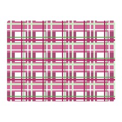 Pink plaid pattern Double Sided Flano Blanket (Mini)  from ArtsNow.com 35 x27  Blanket Front