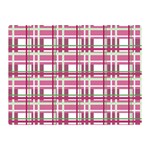 Pink plaid pattern Double Sided Flano Blanket (Mini) 