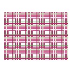 Pink plaid pattern Double Sided Flano Blanket (Mini) 