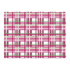 Pink plaid pattern Double Sided Flano Blanket (Mini)  from ArtsNow.com 35 x27  Blanket Back