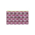 Pink plaid pattern Cosmetic Bag (XS)