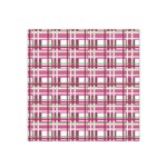 Pink plaid pattern Satin Bandana Scarf