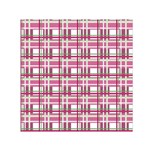 Pink plaid pattern Small Satin Scarf (Square)