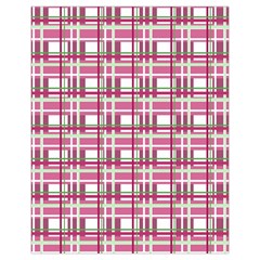 Pink plaid pattern Drawstring Pouches (Extra Large) from ArtsNow.com Front