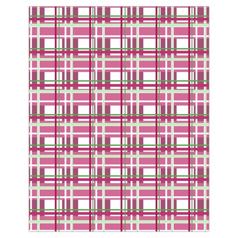 Pink plaid pattern Drawstring Pouches (Extra Large) from ArtsNow.com Back