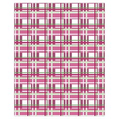Pink plaid pattern Drawstring Pouches (Extra Large) from ArtsNow.com Back