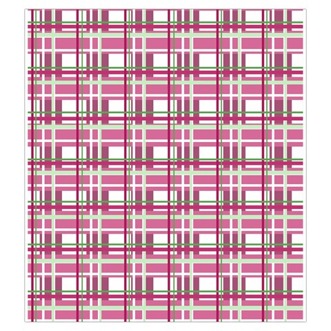 Pink plaid pattern Drawstring Pouches (XXL) from ArtsNow.com Front