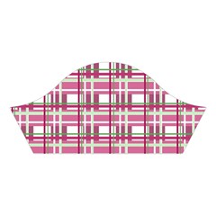 Pink plaid pattern Cotton Crop Top from ArtsNow.com Right Sleeve