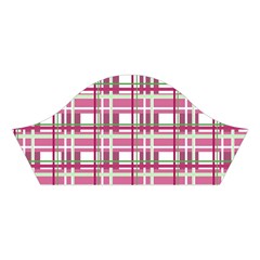 Pink plaid pattern Cotton Crop Top from ArtsNow.com Right Sleeve