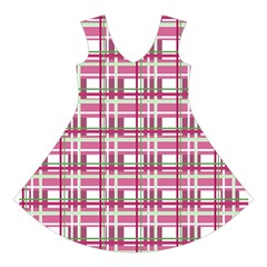 Pink plaid pattern Short Sleeve V Front