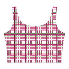 Pink plaid pattern Midi Sleeveless Dress from ArtsNow.com Top Back