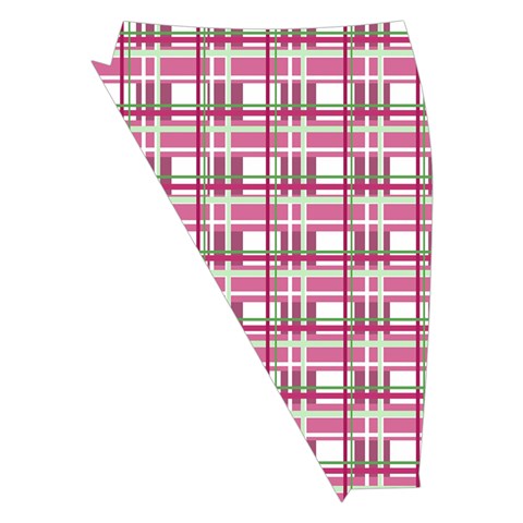 Pink plaid pattern Midi Wrap Pencil Skirt from ArtsNow.com Front Left