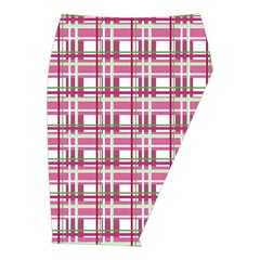 Pink plaid pattern Midi Wrap Pencil Skirt from ArtsNow.com  Front Right 