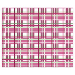 Pink plaid pattern Medium Tote Bag from ArtsNow.com Back