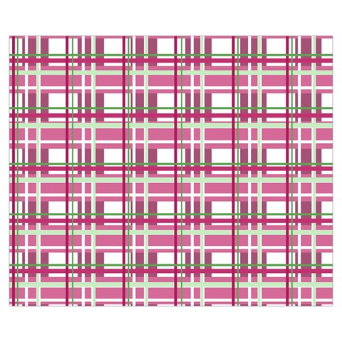 Pink plaid pattern Medium Zipper Tote Bag from ArtsNow.com Front