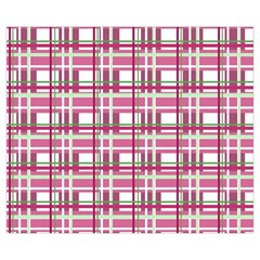 Pink plaid pattern Medium Zipper Tote Bag from ArtsNow.com Front