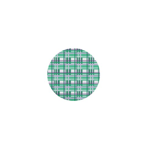 Green plaid pattern 1  Mini Magnets from ArtsNow.com Front